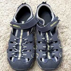 Merrell Boys Blue Hydro H2O Sand Leather Sport Sandals Size 3